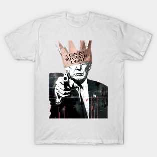 Donald Trump: King Trump on a light (Knocked Out) background T-Shirt